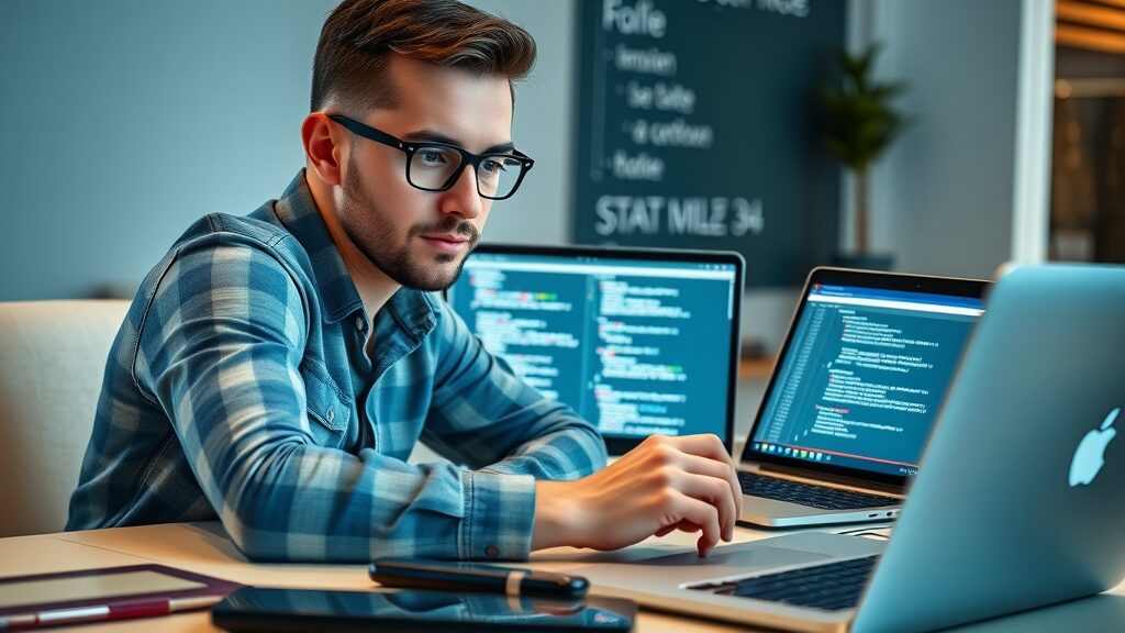 technical seo modern web developer optimizing site speed and mobile experience on various devices