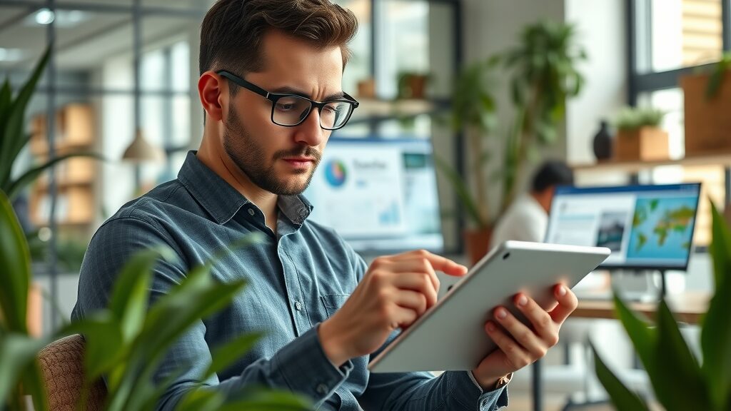 increase organic traffic strategies digital analyst reviewing SEO algorithm updates on tablet