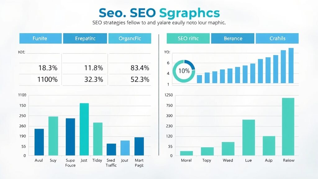 infographic comparison of SEO strategies and organic traffic growth